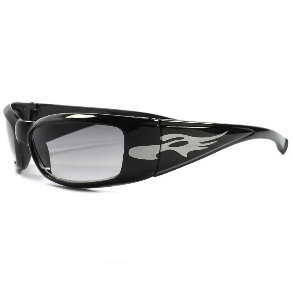 Vintage Motorcycle Riding Biker Black Mens Cool Wrap Around Sport Sunglasses